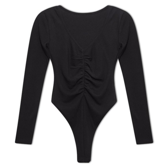Emery Ribbed Ruched Bodysuit - Picture 4 of 4